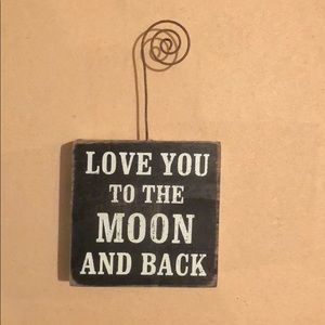 Love you to the moon & back picture holder